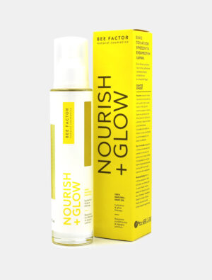 BEE FACTOR - NOURISH + GLOW / ΘΕΡΑΠΕΙΑ ΕΝΥΔΑΤΩΣΗΣ & ΛΑΜΨΗΣ ΜΑΛΛΙΩΝ – 100ML