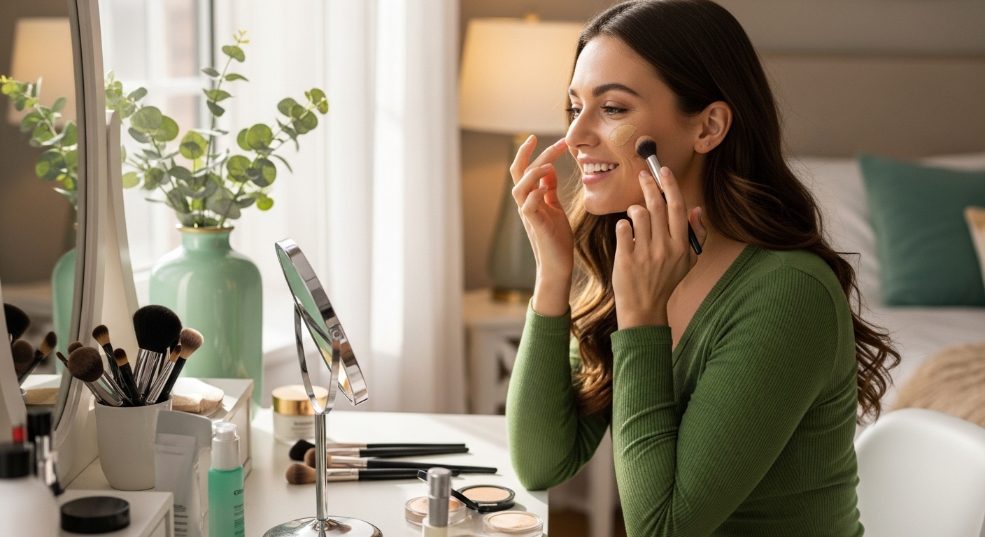 makeup base εφαρμογή καθημερινότητα