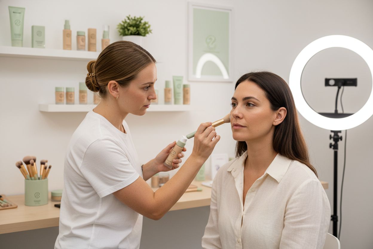 matte makeup application