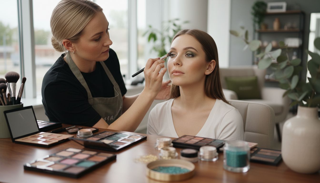 eye shadow application