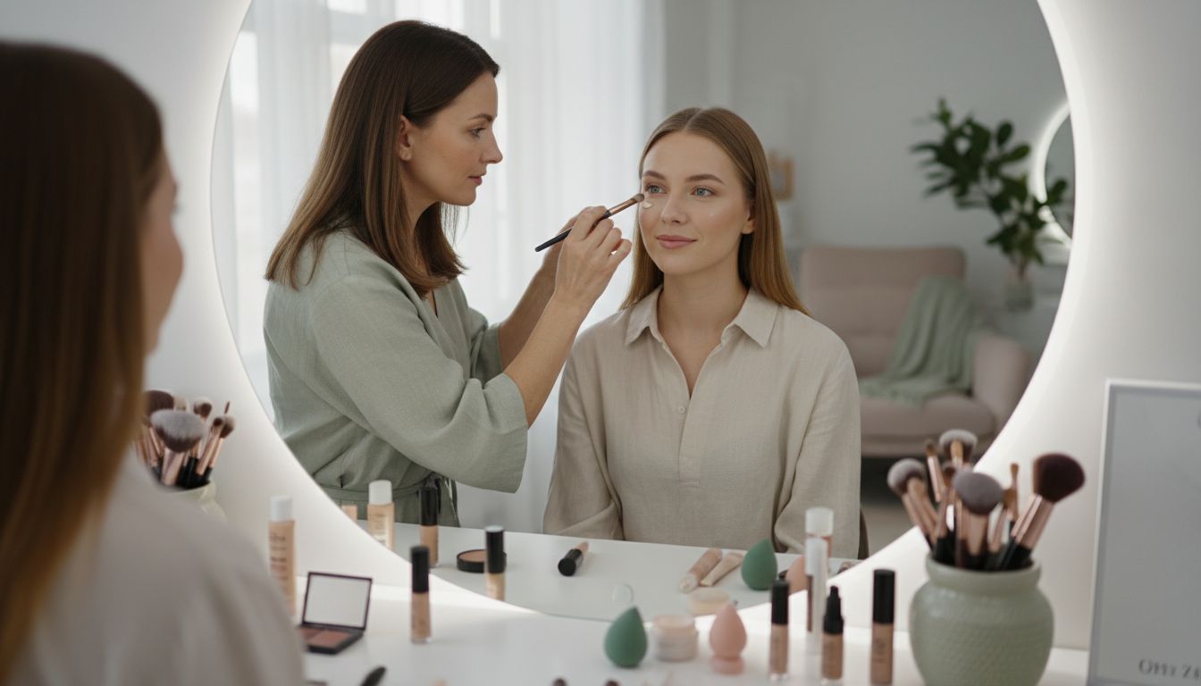 professional concealer application