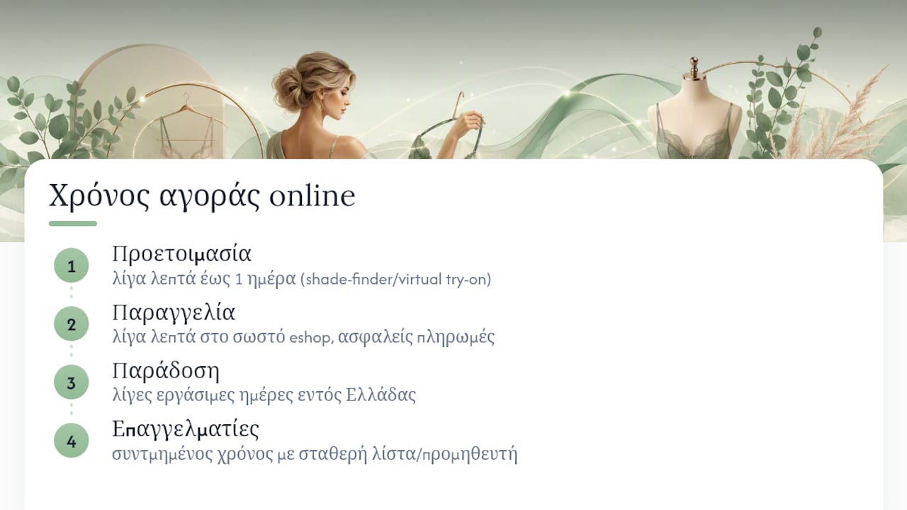 Πόσο χρόνο παίρνει η διαδικασία αγοράς από την επιλογή έως την παράδοση — overview diagram