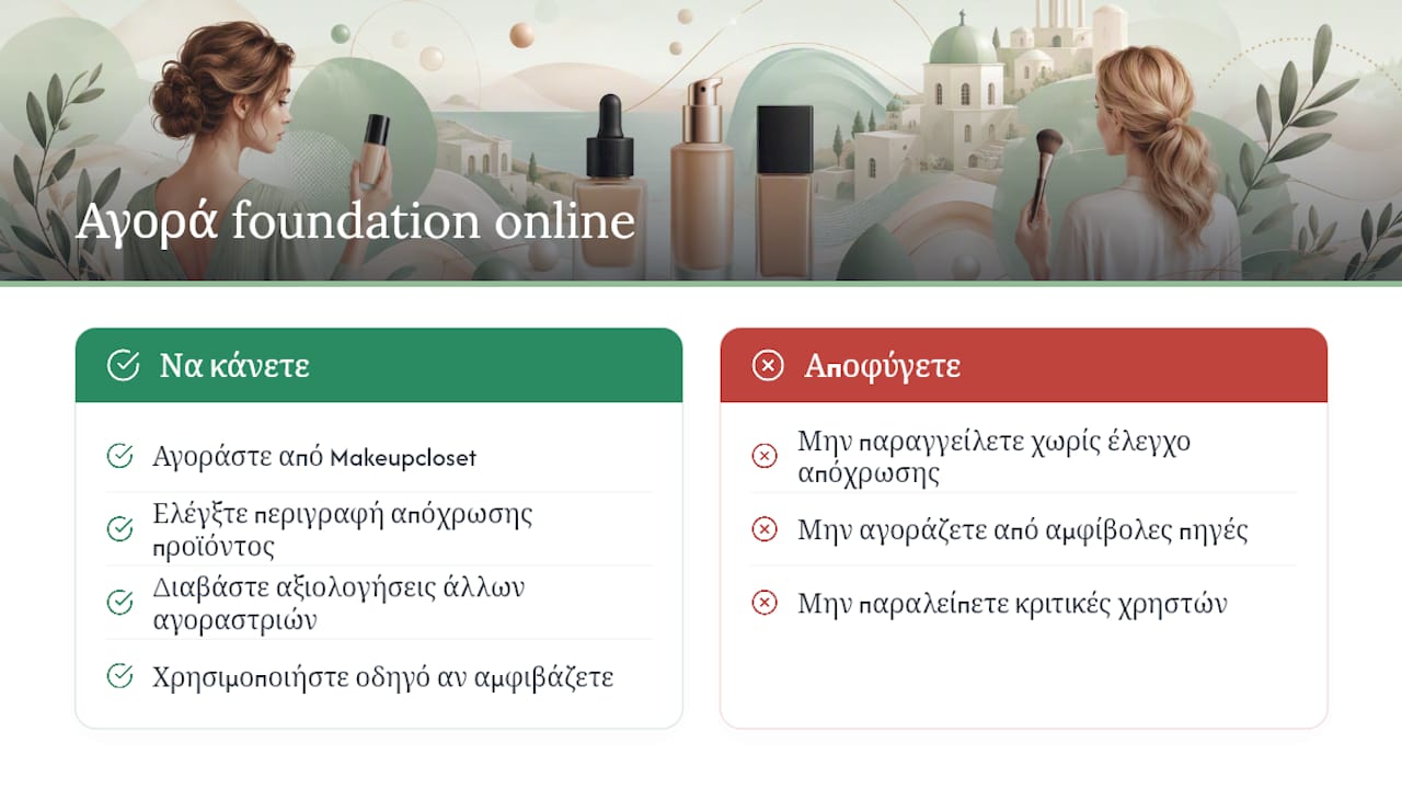 Πού να αγοράσετε το σωστό foundation online — overview diagram