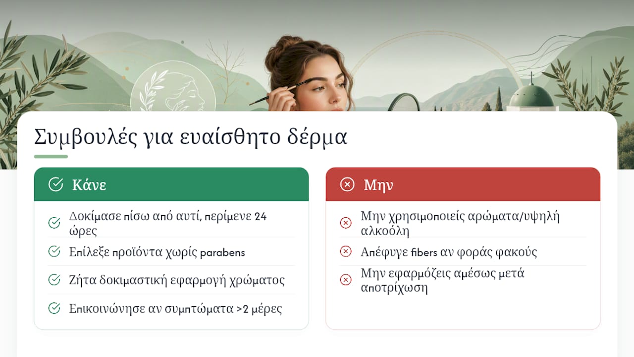 Συμβουλές για ευαίσθητο δέρμα και αλλεργίες στα προϊόντα γέμισματος — overview diagram